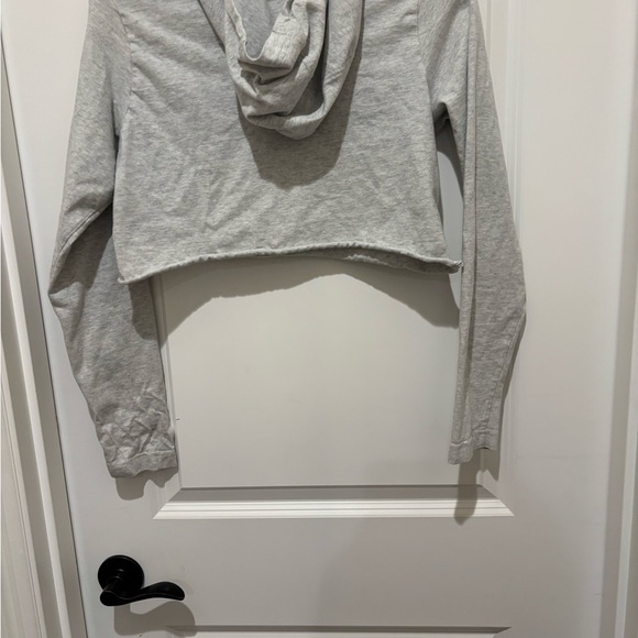 Nike Heather Gray Hoodie with Logo cropped. Stylish - Picture 3 of 3